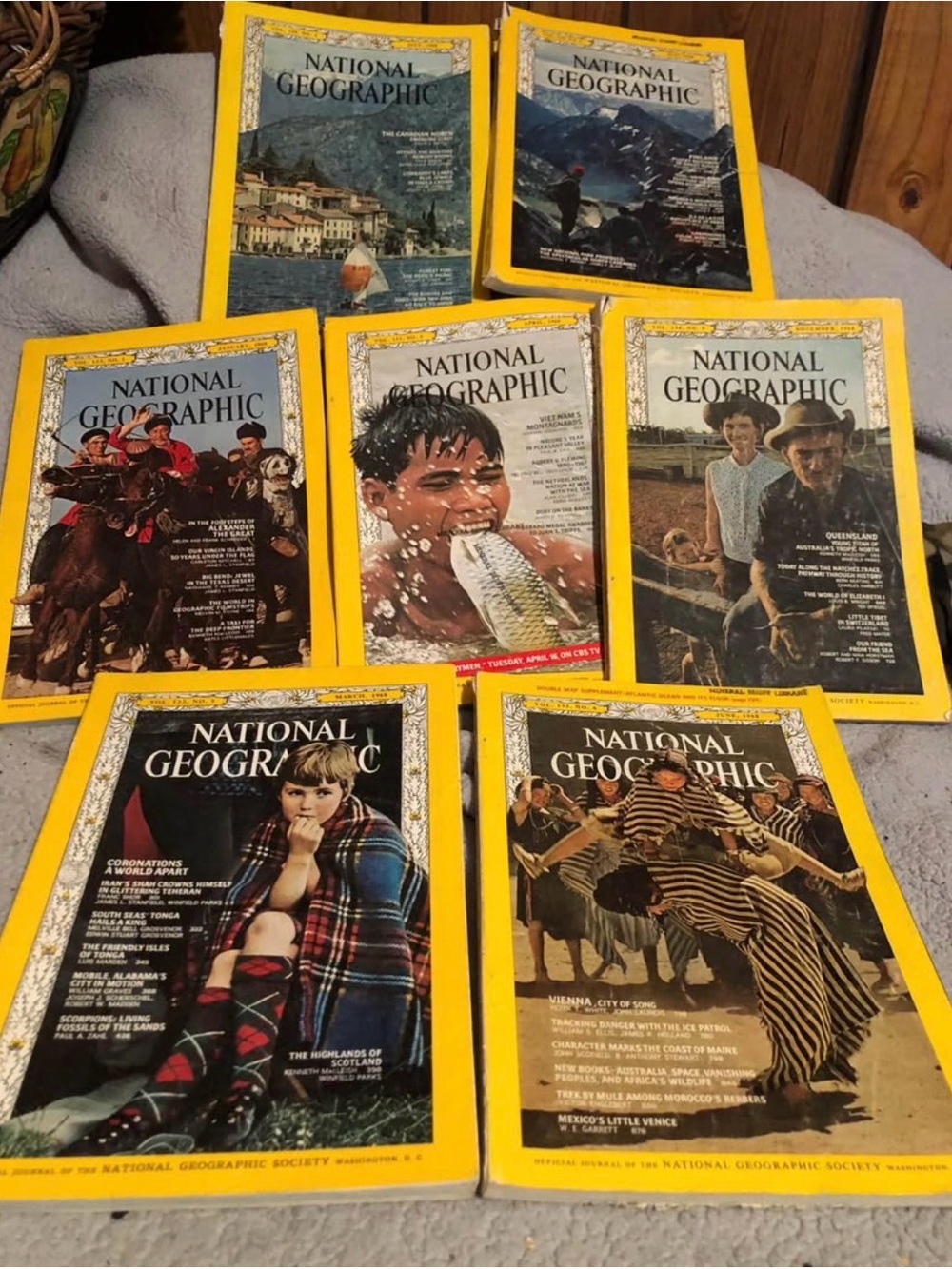 National Geographic Vintage Magazine Lot -